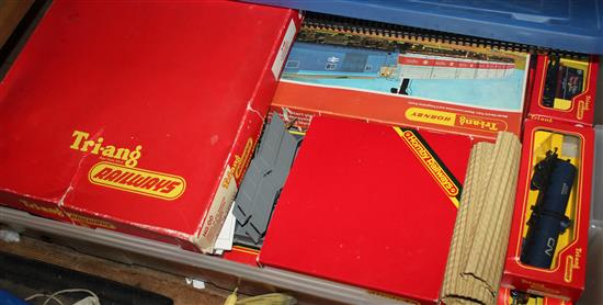 Large collection of boxed Hornby engines, carriages, tracking etc